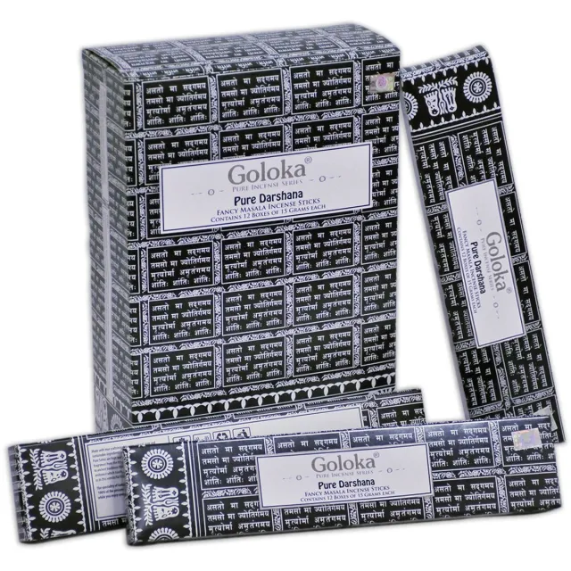 Goloka pure darshan - tulsi - basilicum - wierook - doos 12 pakjes Pure Darshana