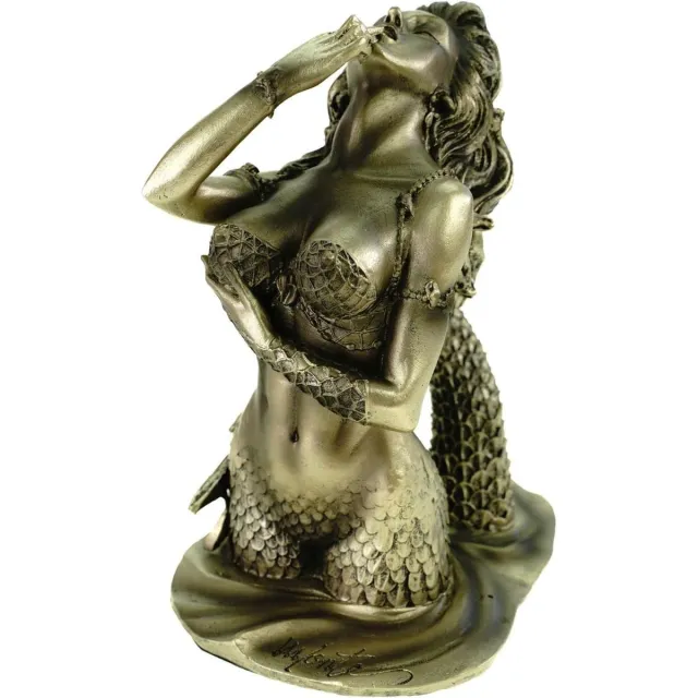 Monte M. Moore Monte M.Moore beeld/figuur - Zeemeermin "Seduction" - (hxbxd) ca. 17cm x 10cm x 13cm brons