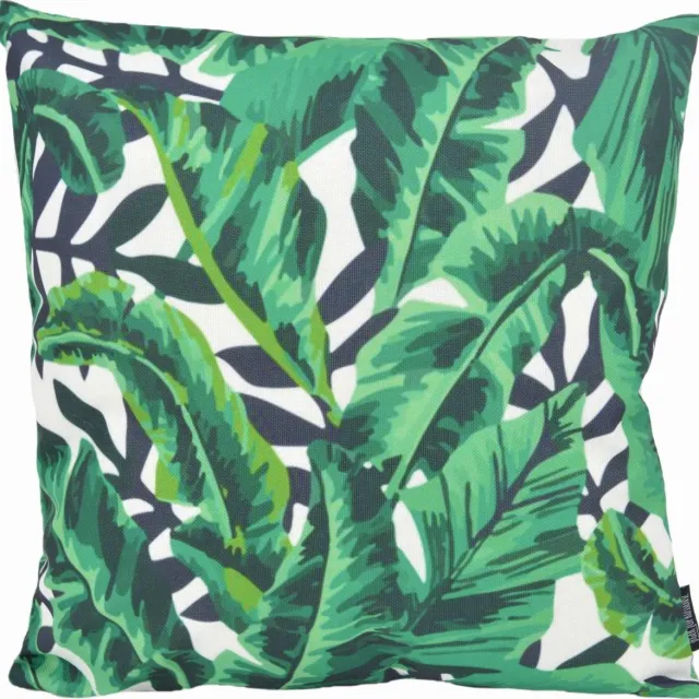 Gek op Kussens! Botanic #1 Kussenhoes | Outdoor / Buiten | Katoen / Polyester | 45 x 45 cm Groen-Blauw