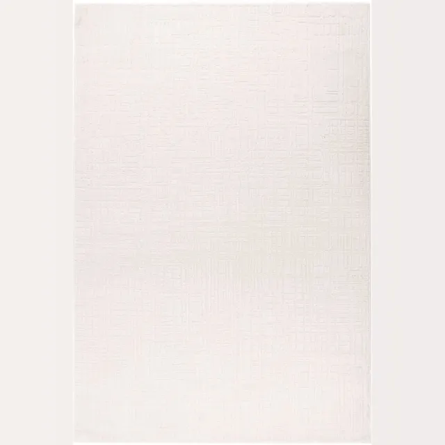 Padiro design laagpolig vloerkleed 160 x 230 cm - crème / offwhite - modern abstract ontwerp - voor vloerverwarming - van polyester en jute beige