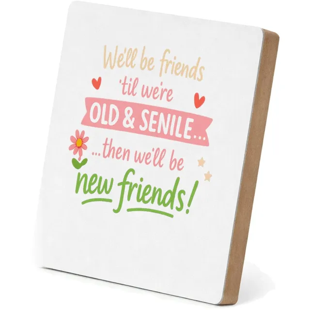 Mr Cadeautjes MDF staande fotolijst 15,2 x 15,2 - design Speelse eerlijkheid met een zachte, handgemaakte uitstraling | cadeau Wit