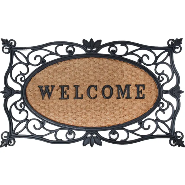 Deurmat Welcome rubber/kokos