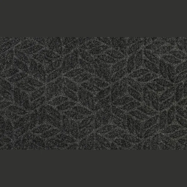 Kleen-Tex DUNE Leaves Dark Grey - Kleen-Tex - 45 x 75 cm Donker Grijs