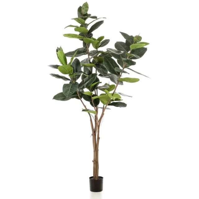 Emerald Kunstboom Ficus Elastica 210cm - Kunstplant voor binnen Groen