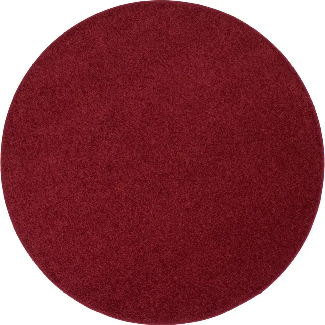 Snapstyle Vloerkleed Hoogpolig Velours Mona Rond rood