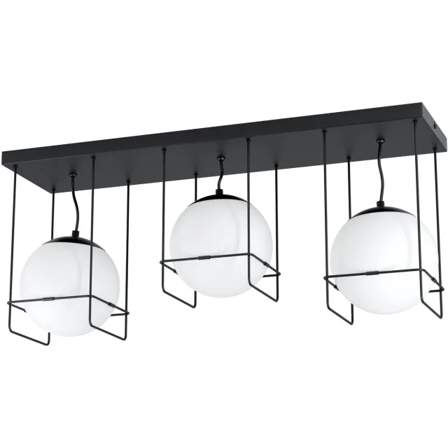 Eglo Versuola Plafondlamp - E27 - 77 cm - Zwart/Wit