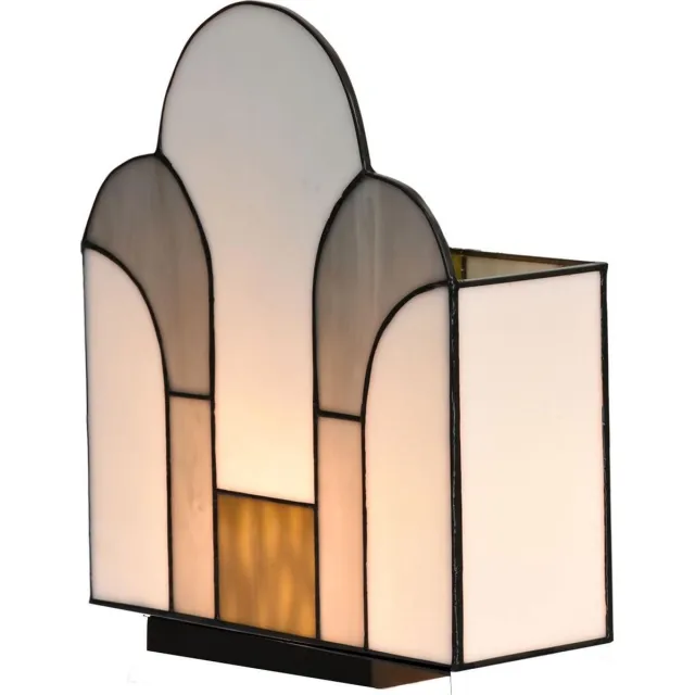 Coloured by Art Tiffany Tafellamp New York - Art Deco Trade Lichtgroen