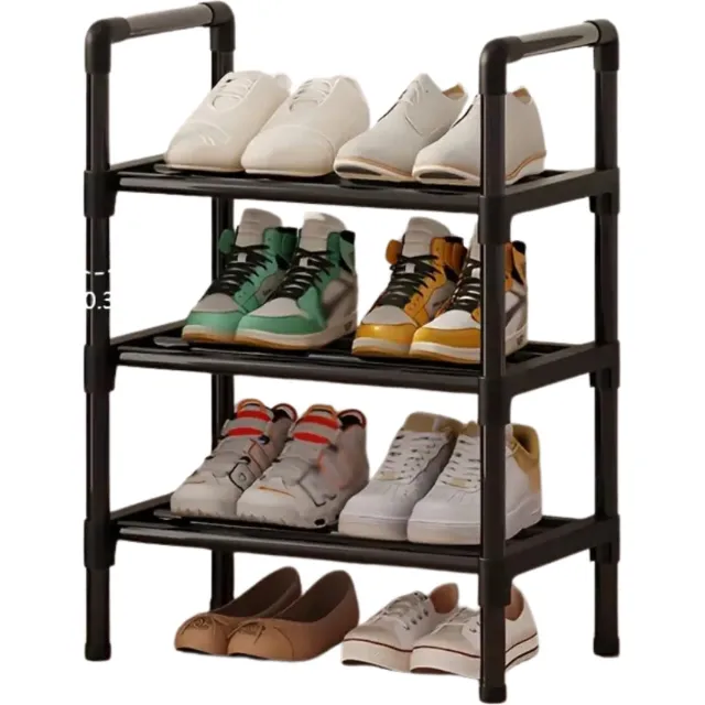 Livano Schoenenrek - Schoenenbank - Deur - Schoenen Opbergsysteem - Organizer - 3 Lagen Klein Zwart Klein