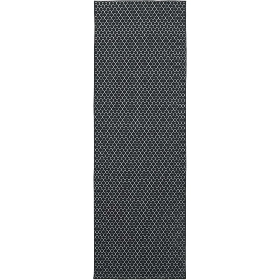 vidaXL Vloerkleedloper ORIZ 1150 gsm Zwart gaaspatroon