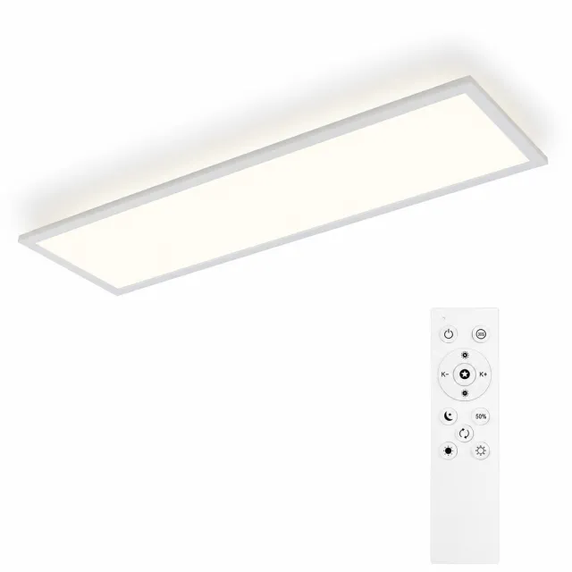 LOVHAUS Rechthoekige LED Plafondlamp 100x25 cm – 30W – Dimbaar – Keuken & Kantoor Wit