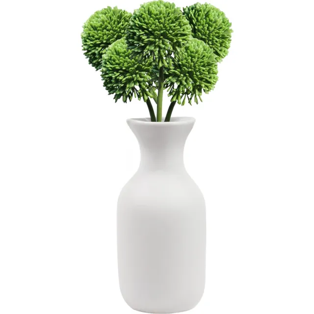 Bellatio Design Sierui Globemaster kunstbloem - 5x - losse steel - groen - 44cm - Natuurlijke uitstraling