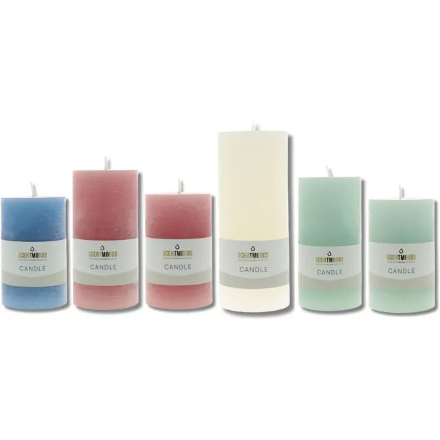 Scentmoods Rustieke Kaars Set Polar Elegance – Luxe Stompkaars en Dinerkaars in Koele Kleuren