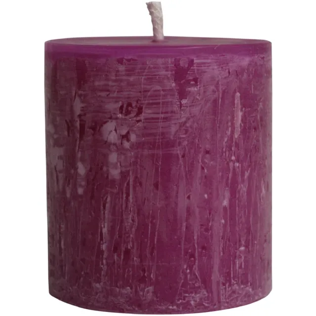 PTMD Kaars Rustic Outdoor - Paars - 15x15x16cm