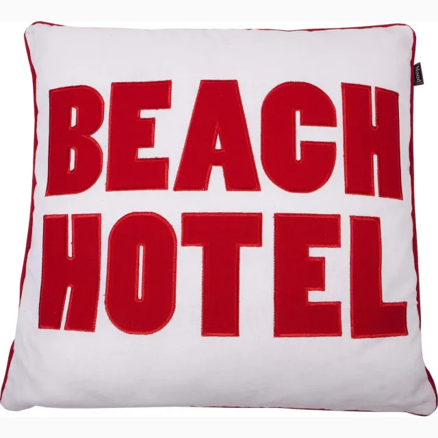 In The Mood Beach Hotel - Sierkussen - 50x50 cm - Rood