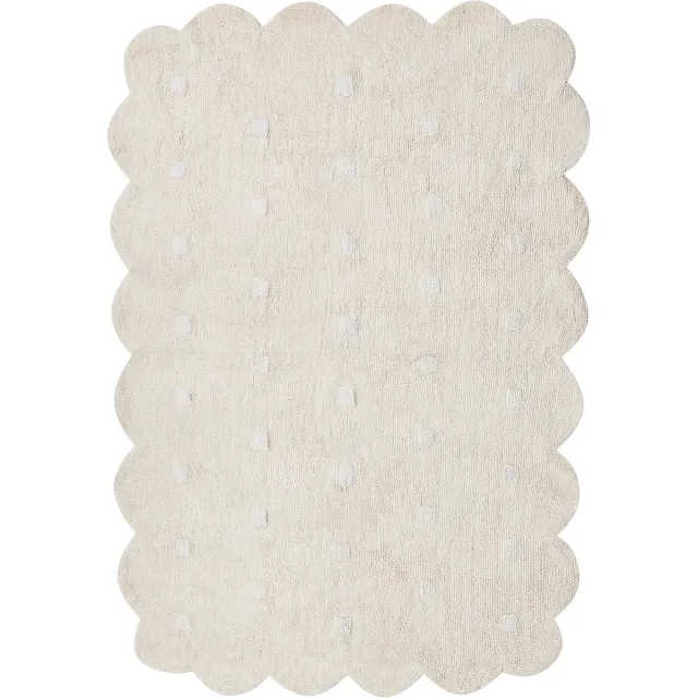 Beliani SAREKI - Vloerkleed - Lichtbeige - Katoen