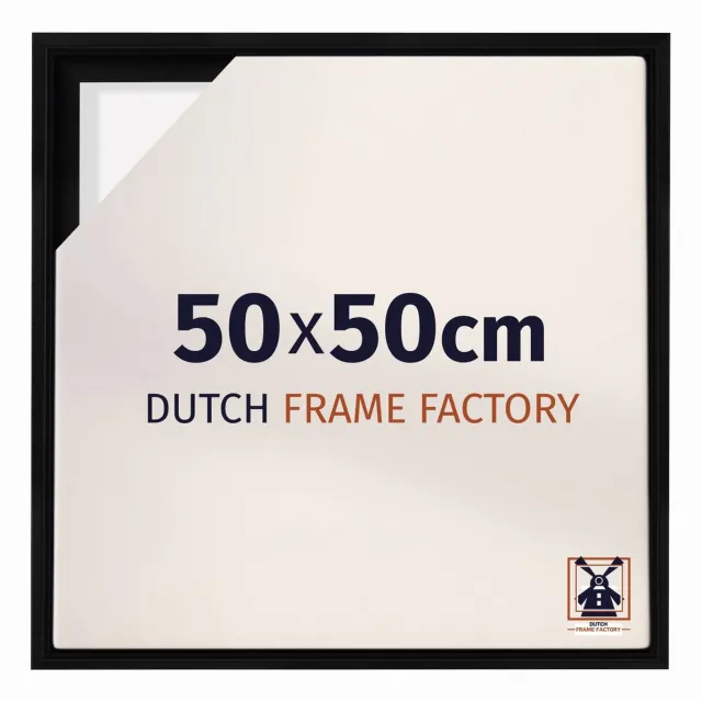 Dutch Frame Factory Baklijst 50x50 cm - Zwart Mat - Geschikt voor Canvasdoek - MDF Baklijst Lausanne