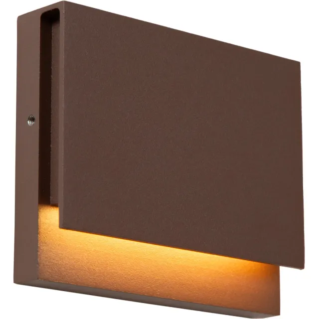 Lucide LOMAR - Wandlamp Binnen/Buiten - LED - 1x6W 2700K - IP54 - Roest bruin - Essential