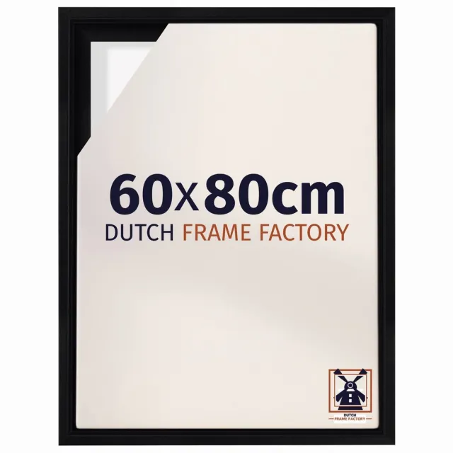 Dutch Frame Factory Baklijst 60x80 cm - Zwart Mat - Geschikt voor Canvasdoek - MDF Baklijst Lausanne