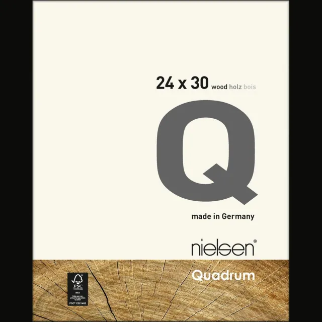 Nielsen Quadrum Houten Fotolijst Black 24x30cm Zwart
