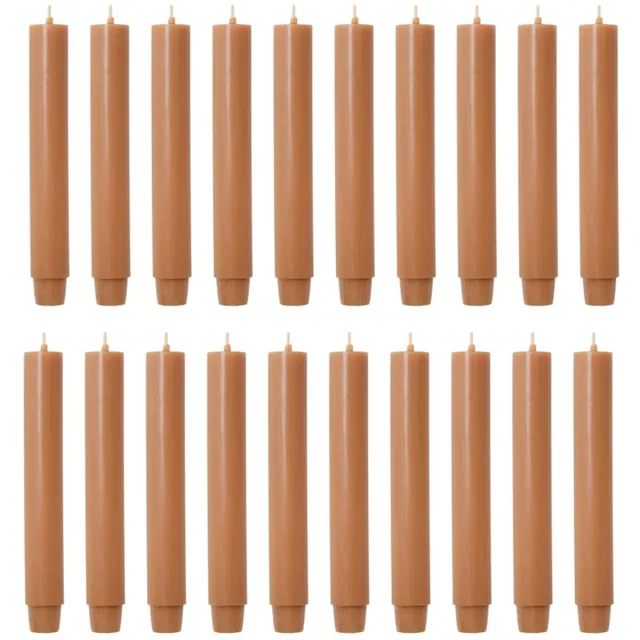 Rustik Lys chique mooie dinerkaarsen pak van 20 stuks 2.6 x 18 cm in de kleur Siena