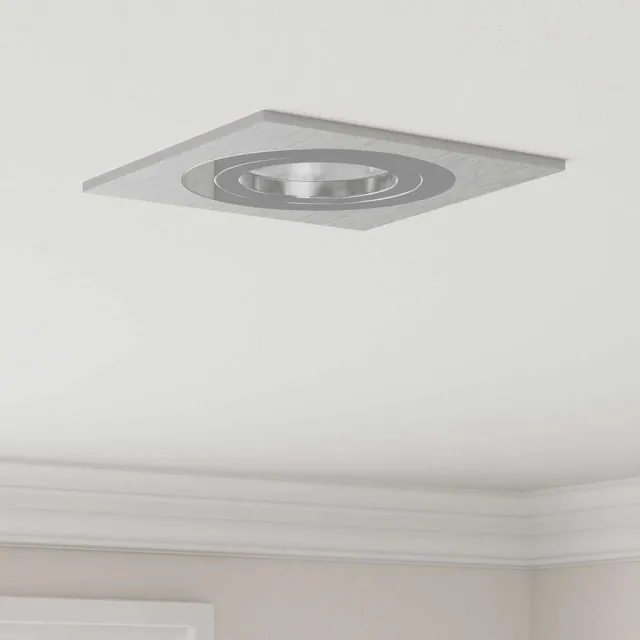 vidaXL Spotje 12 st zilver 9 x 9 x 2 cm Aluminium