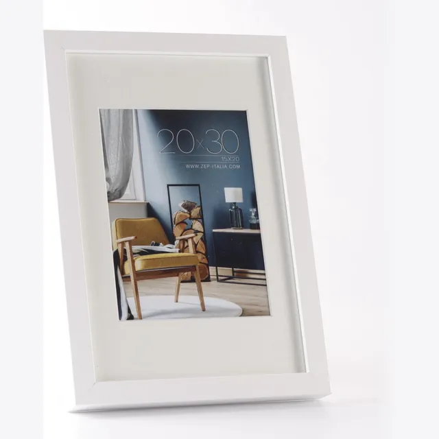 Zep Houten Fotolijst Niki Wit voor foto formaat 15x20 of 20x30 - V5923W