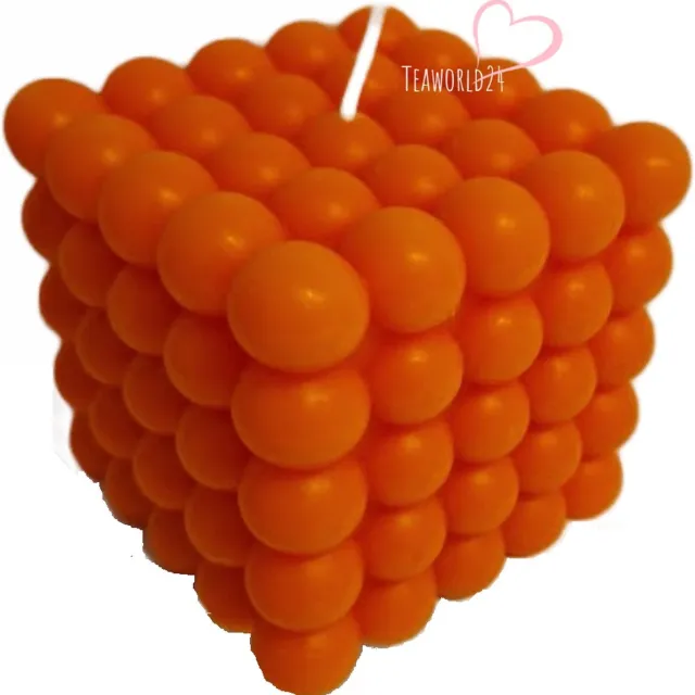 Ravie Bubbelkaars - Orange- 10x10cm Oranje