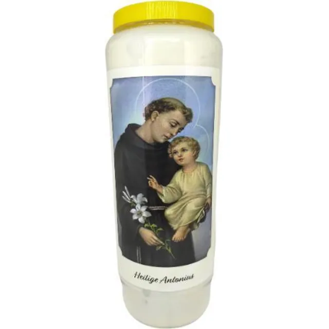 noveenkaars Heilige Antonius - Noveenkaars - 9 dagen brander (5 stuks) Wit