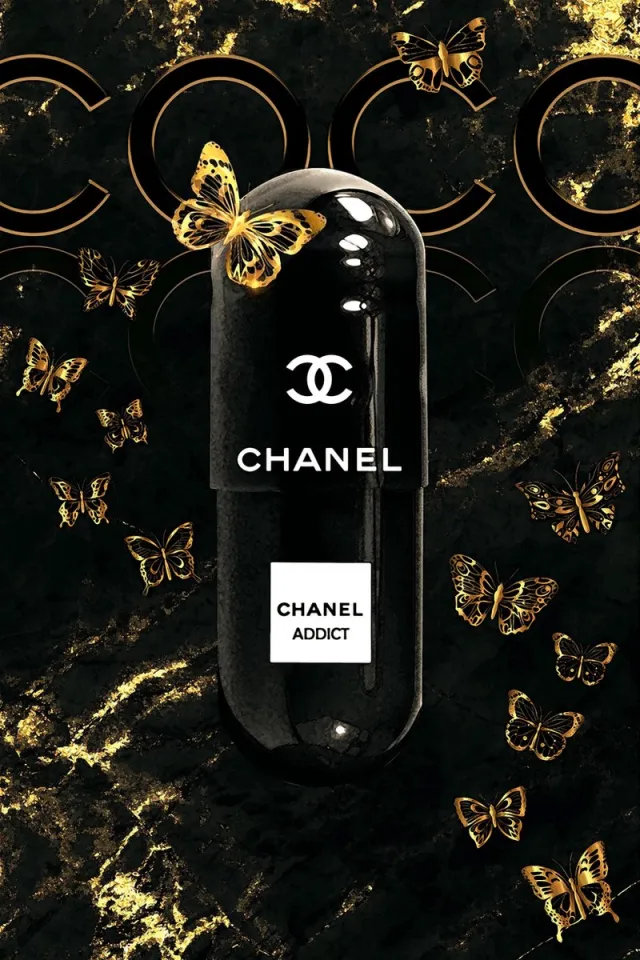 Art-Empire Chanel Addict- Kristal Helder Galerie kwaliteit Plexiglas 5mm. - Blind Aluminium Ophangframe - Luxe wanddecoratie - Fotokunst - professioneel verpakt en gratis bezorgd Multicolor