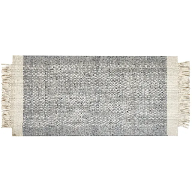 Beliani TATLISU - Modern vloerkleed - Gebroken wit - 80 x 150 cm - Wol Grijs
