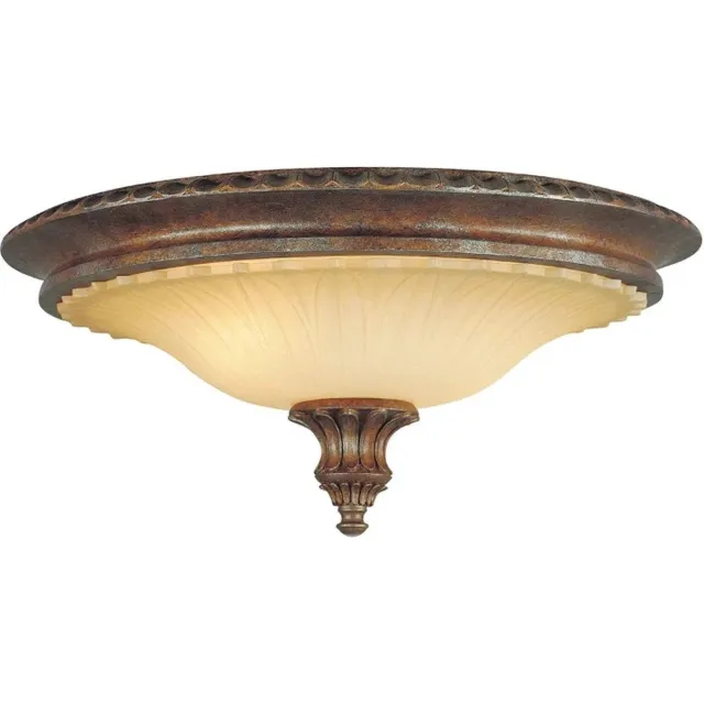 Feiss LED Plafondlamp Stirling Castle | 2X E27 Max 60W | Dimbaar | British Bronze Geen
