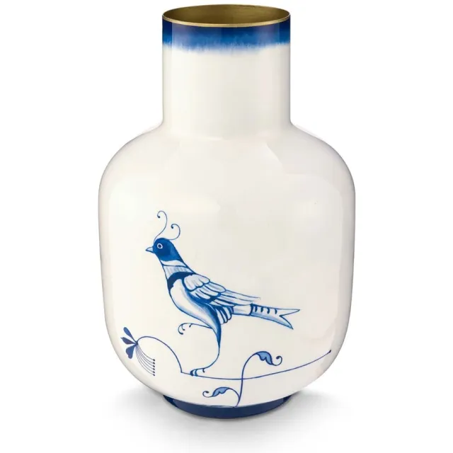 Pip Studio Vaas Metaal Pip The Blue Bird Blue 30 cm