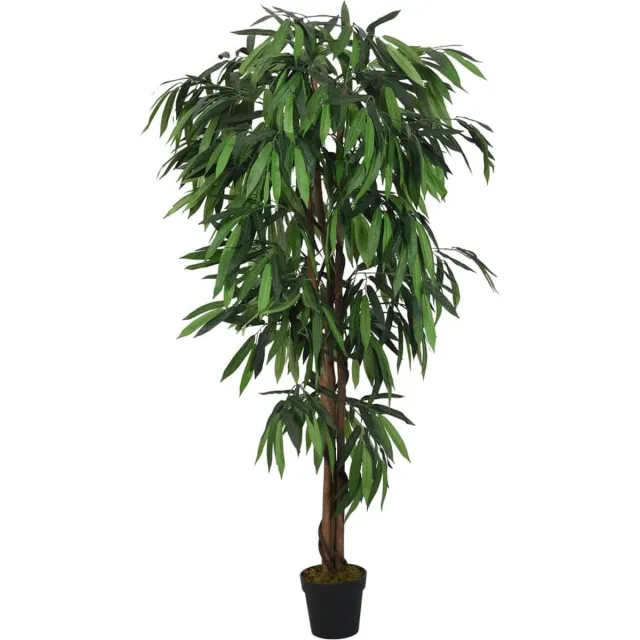 vidaXL Kunstplant - mangoboom - 300 - bladeren - 80 - cm - groen