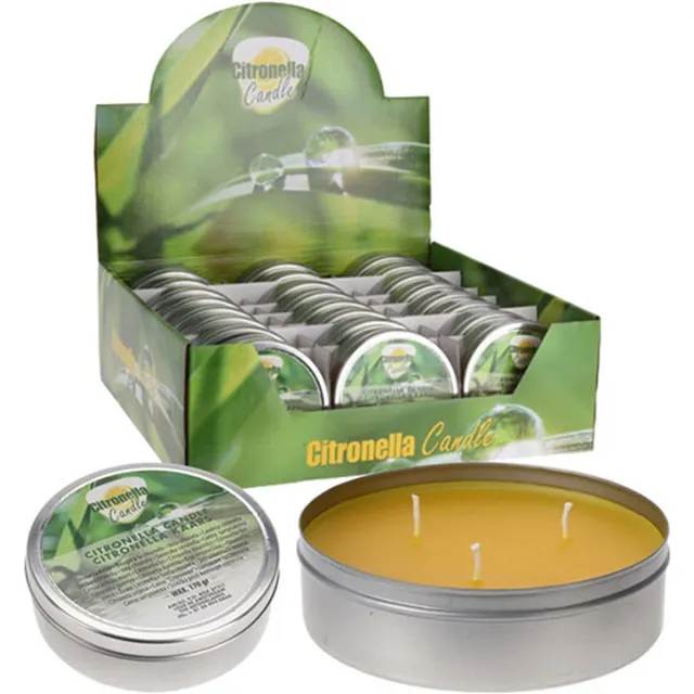 Citronella Outdoor 170 grams citronellakaars in blik Geel