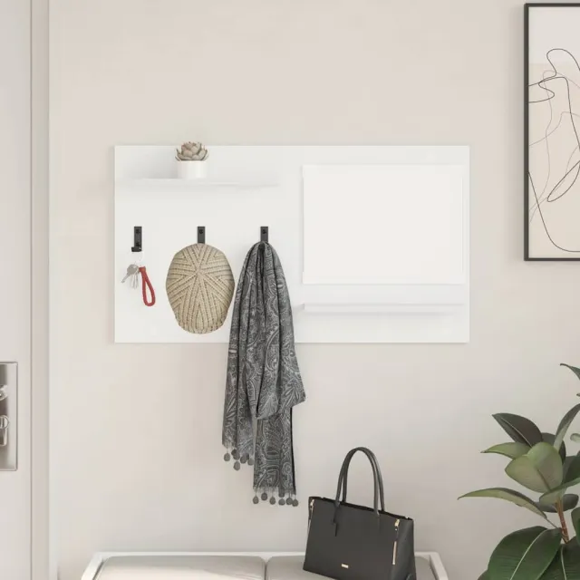 vidaXL Wandgemonteerde kapstok Wit 90 x 10 x 50 cm
