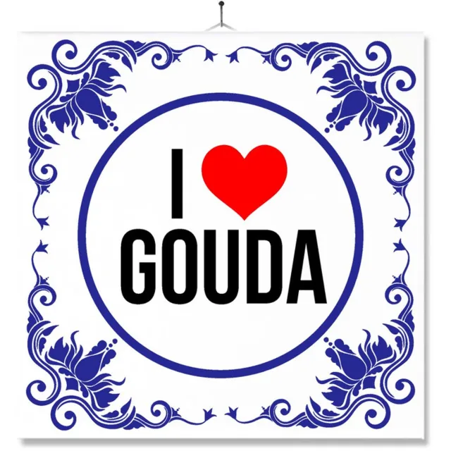 MC Living Tegel Met Opdruk | Geschenk | Wc | Toilet | I Love Gouda Multi-Color