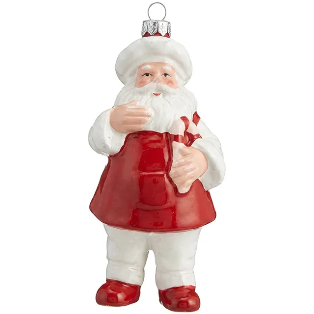 Clayre & Eef Kersthanger Kerstman Wit Kunststof