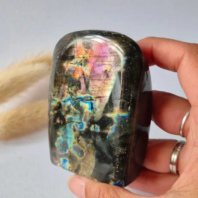 Moonlight Gemstones Premium Flash Labradoriet Freeform 232g | AAA Kwaliteit | Natuurlijke Edelsteen Meerkleurig