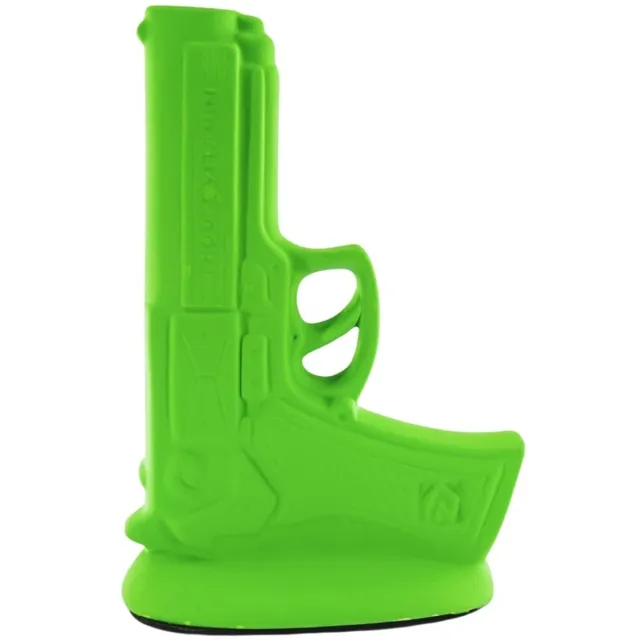 Housevitamin Vaas - Pistool - Keramiek - Fluor Groen - 15x9x23cm - Uniek design voor in huis