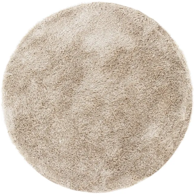 Must Living Crown vloerkleed rond polyester beige Naturel