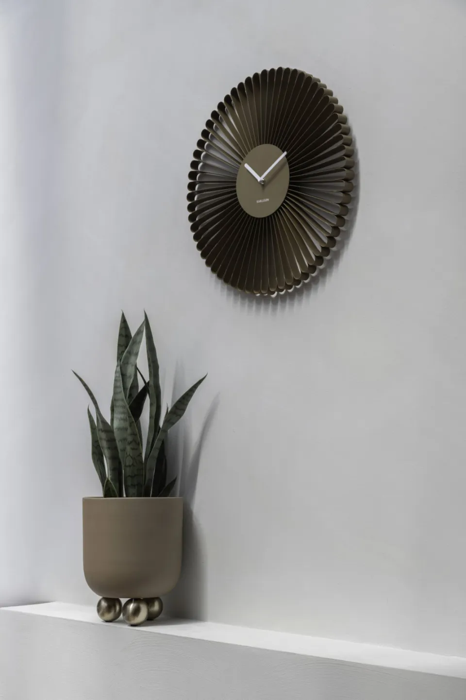 Karlsson Cascara wandklok bruin, foto 3