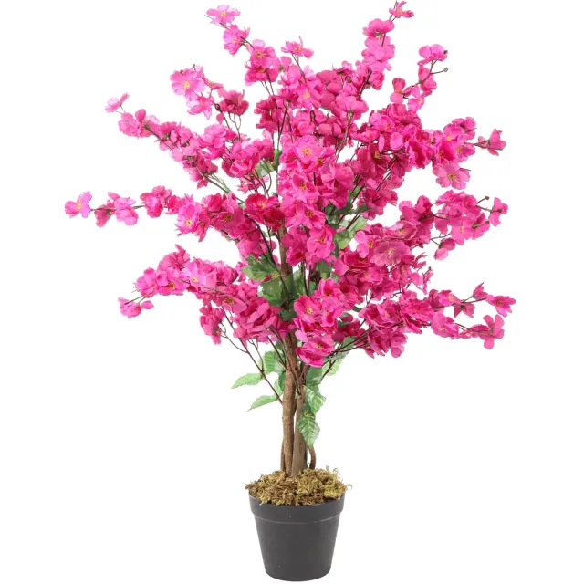 Kunstpalm Kunst Kersenbloesem Boom | Paars – 90 cm – Volle Nep Bloesemboom – Bloesem Kunstboom Extra vol