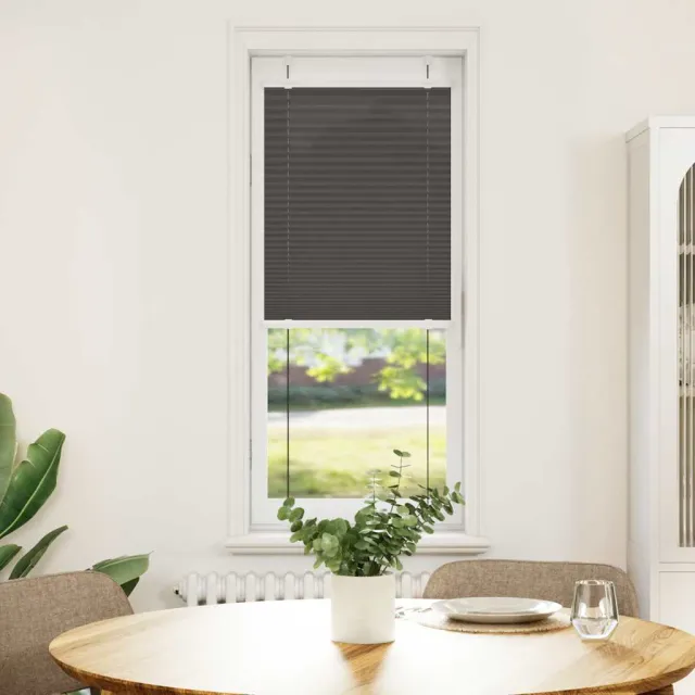 vidaXL Plissé rolgordijn 45x150 cm stofbreedte 44,4 cm polyester zwart