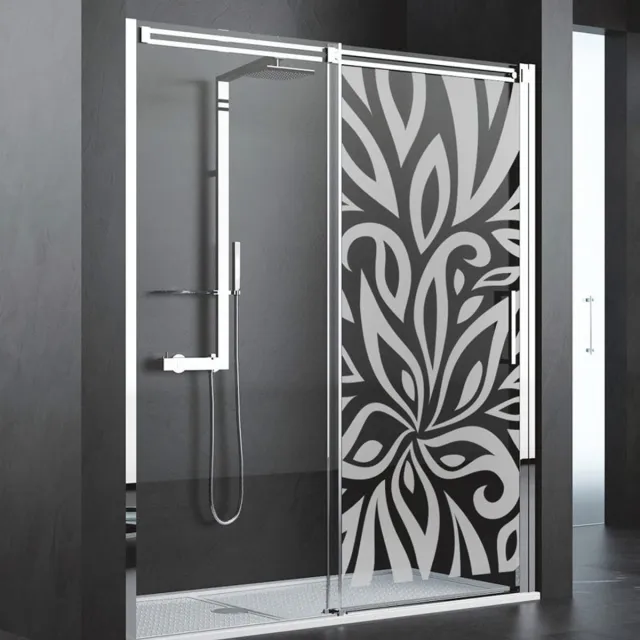 Ambiance Sticker Privacy raamfolie - BLOEMENMOTIE - Zelfklevende raamfolie voor ramen en douchedeuren - 180x65cm Wit
