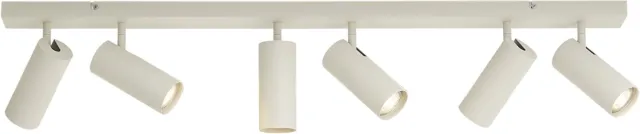 QAZQA moderne plafondlamp, plafonniere - Renna - beige, rechthoekig, 6-lichts, 100cm, ideaal als keuken, woonkamer lamp