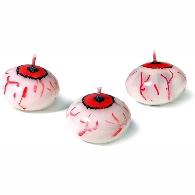 Breaklight.be Halloween drijvende oogbol kaars 4 cm - 10x - decoratie - feestelijk - horror thema Multi