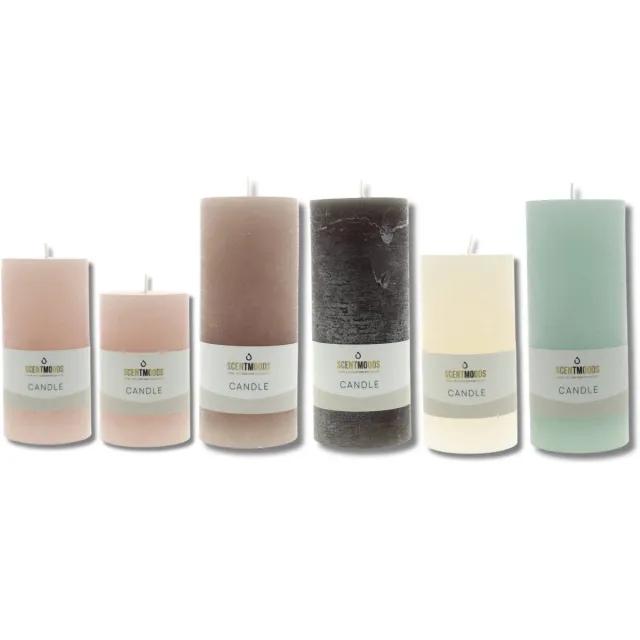 Scentmoods Rustieke Kaars Set Scandinavian Bliss – Minimalistische Stompkaars en Dinerkaars voor een Scandinavische Look