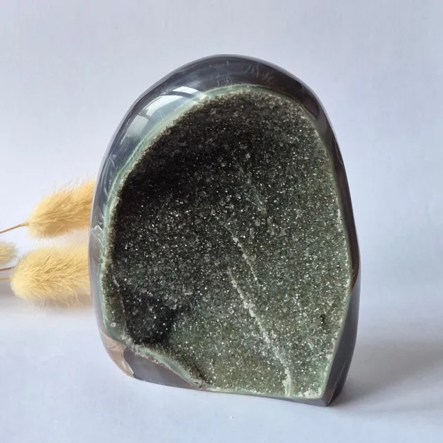 Moonlight Gemstones Druzy Agaat uit Uruguay – 482 gram | Natuurlijke Geode Edelsteen Meerkleurig