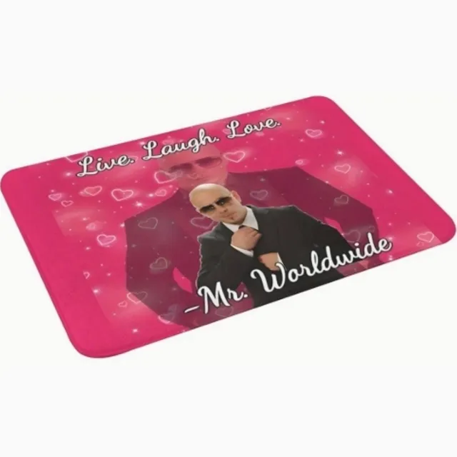 FLOOR GARDENS Pitbull Deurmat 'Mr. Worldwide Live Laugh Love' 40x60 cm Bruin
