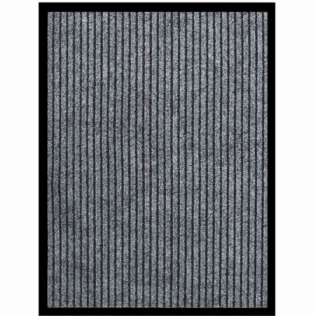 vidaXL Deurmat 60x80 cm gestreept grijs